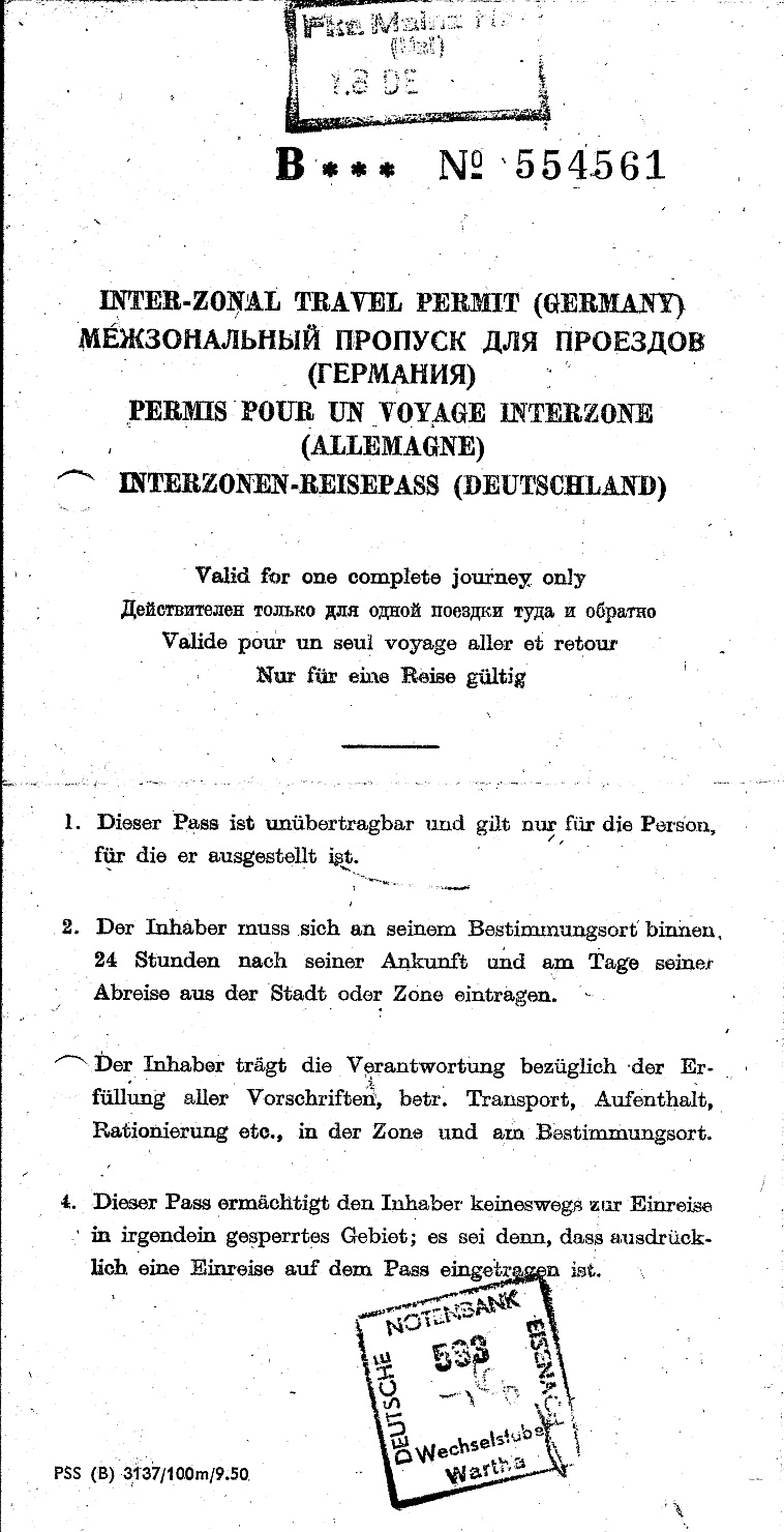 Abb. 3: Interzonenpass